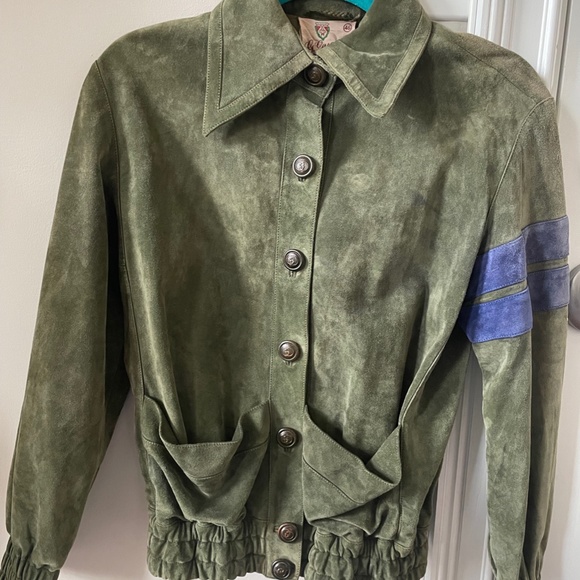 VINTAGE GUCCI Suede Bomber Jacket - Picture 3 of 9